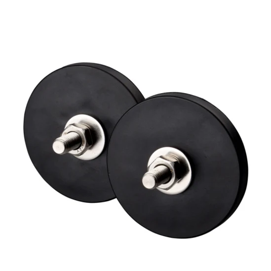 Tedamag Strong Powerful External Flat Internal Thread Rubber Coated Pot Permanent Magnet Customized Neodymium Magnet