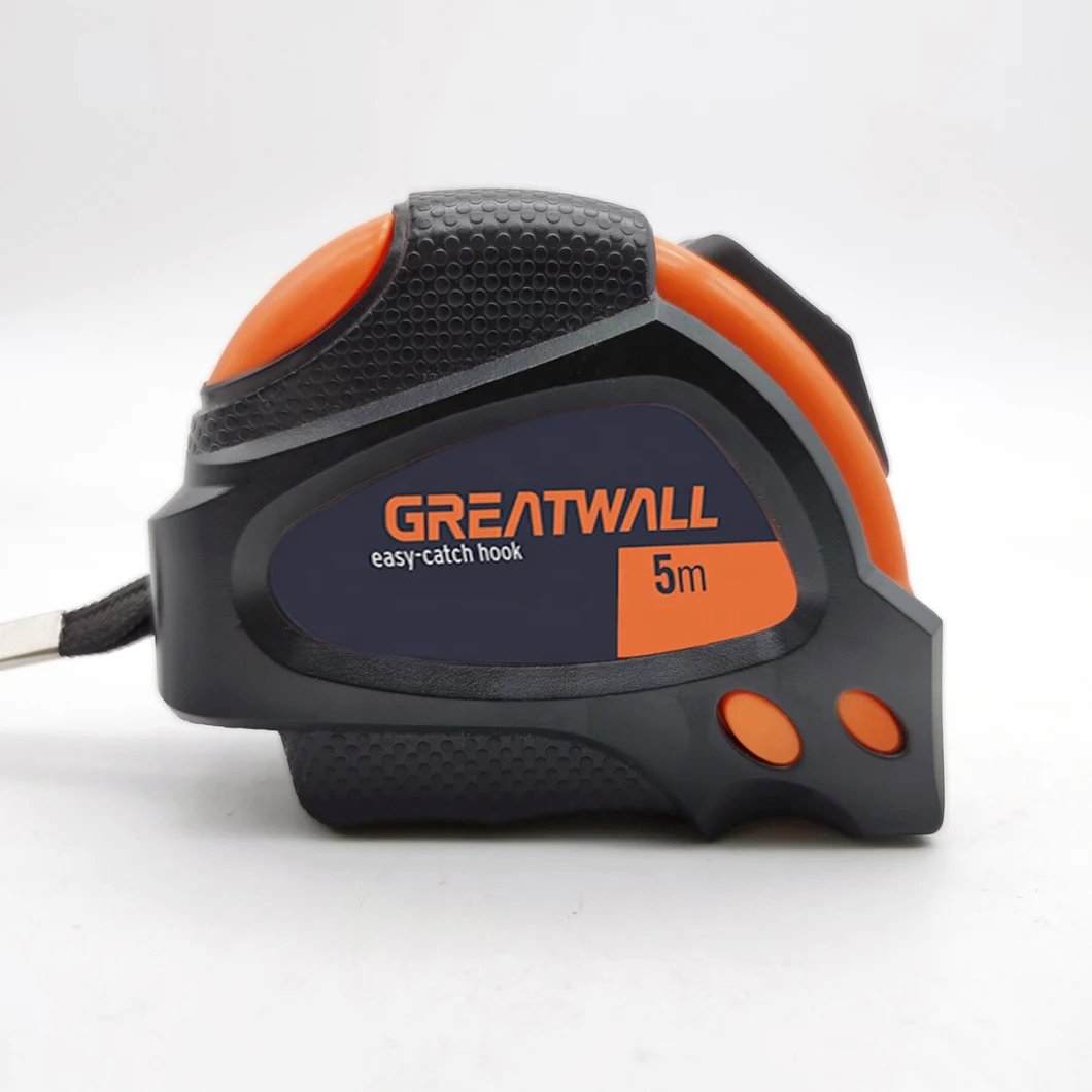 Great Wall New Design Auto Lock 5m Tape Measure 2 Buttons Self Lock Magnetic Measuring Tape