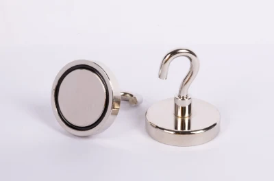 Neodymium Magnetic Pot Magnet 200 Lbs 300 Lbs Fishing Magnet D60mm Hook Magnet with Eyebolt