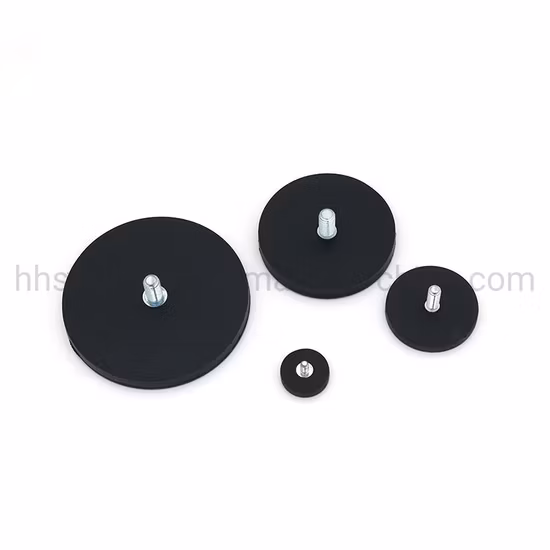 High Standard Rubber Coated Pot Magnet for Car LED Light Base
