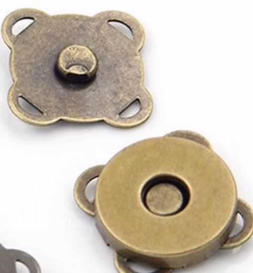 Bronze Metal Magnetic Clasps Snaps Buttons for Purses Handbag Craft Eyelet Magnetic Snap